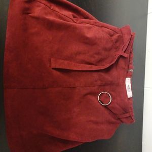 Hollister women's maroon skirt extra high rise size small